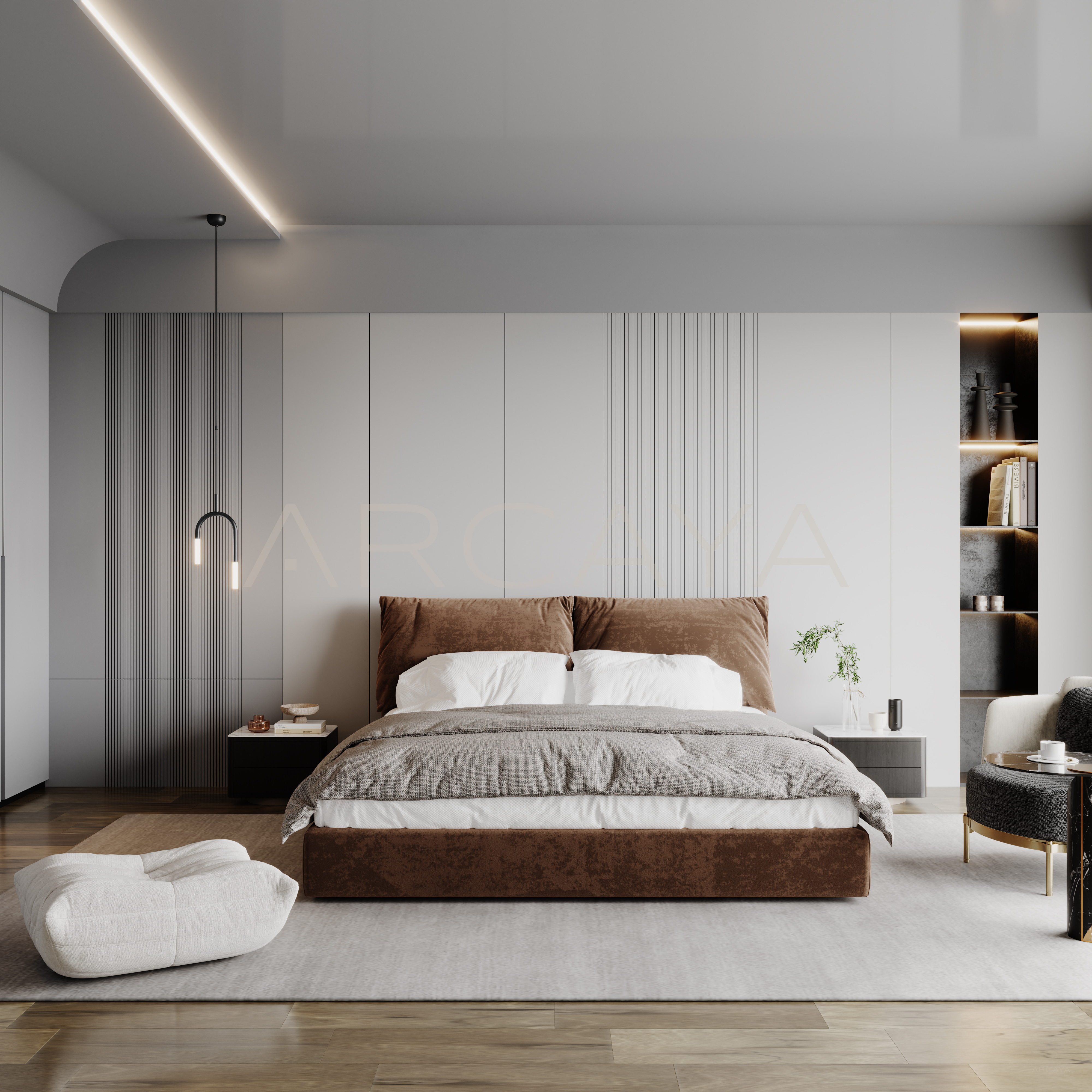 A warm interior with natural materials
